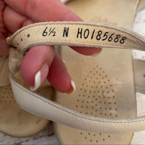 𝅺SAS duo quarter strap sandals size 6.5 narrow off white shoes summer orthotic - Picture 8 of 8
